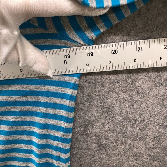 Lacoste Blue and Gray Striped Long Sleeve Tee - Picture 9 of 10